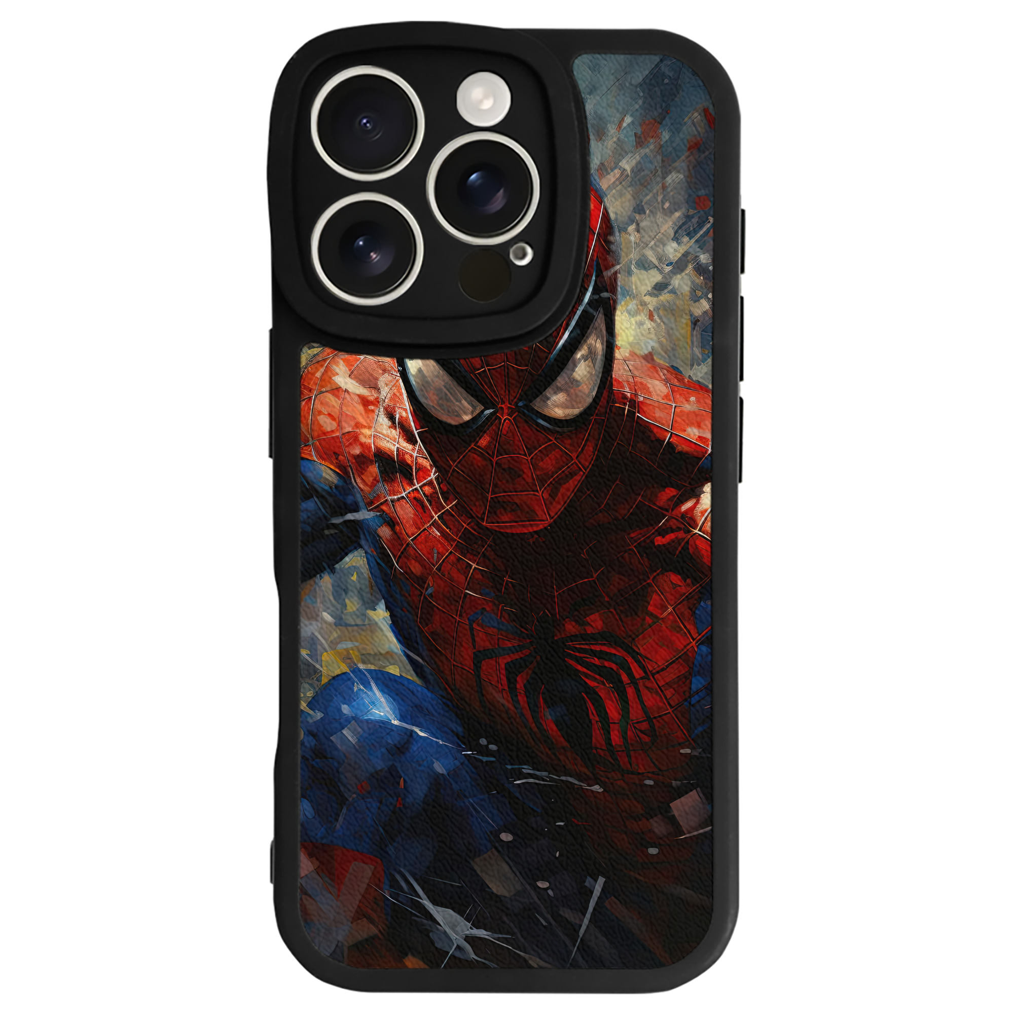 Spider Man スパイダーマン 【iPhone 16シリーズ対応】シリコンスマホケース（レザー調） 材質：シリコン